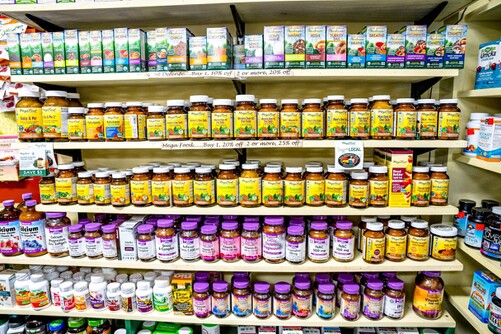 vitamins and supplements at sunflower natural foods