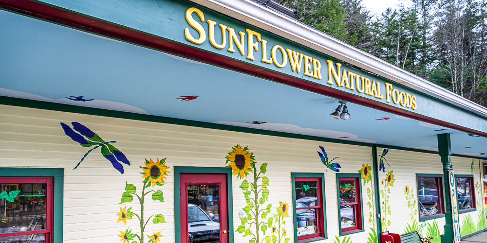 front of building at sunflower natural foods