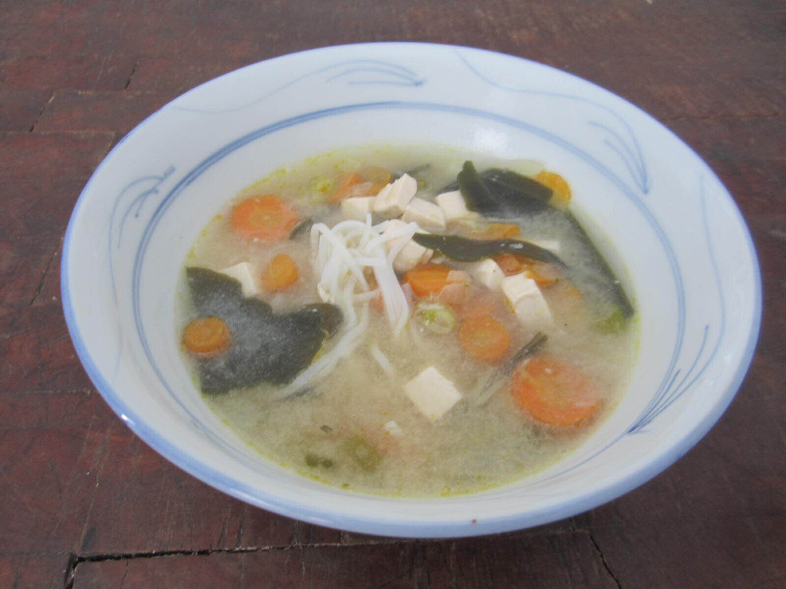 Bowl of miso ramen soup