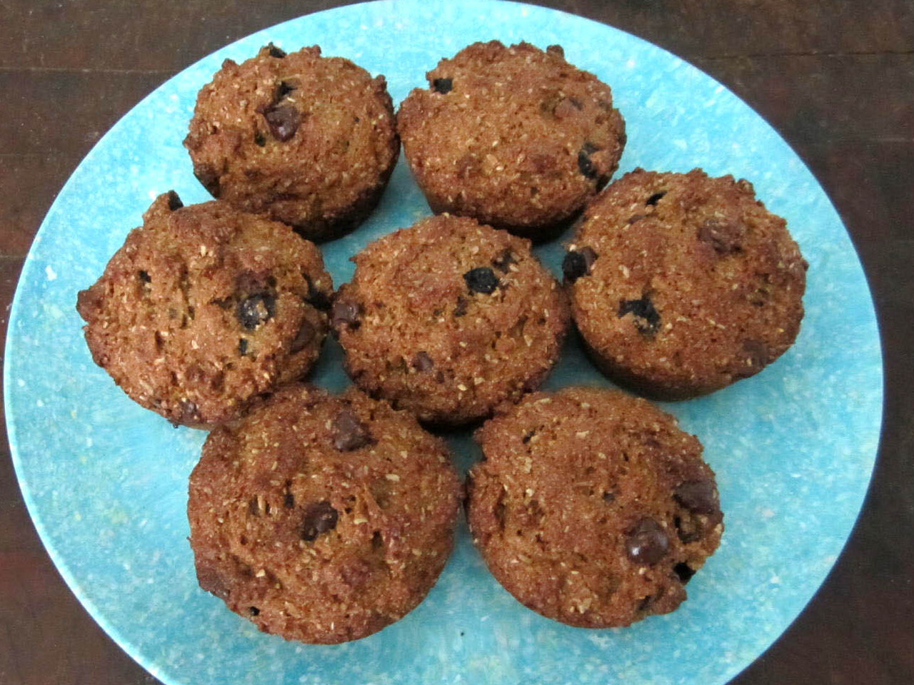 Bran Muffins With Blueberries And Chocolate