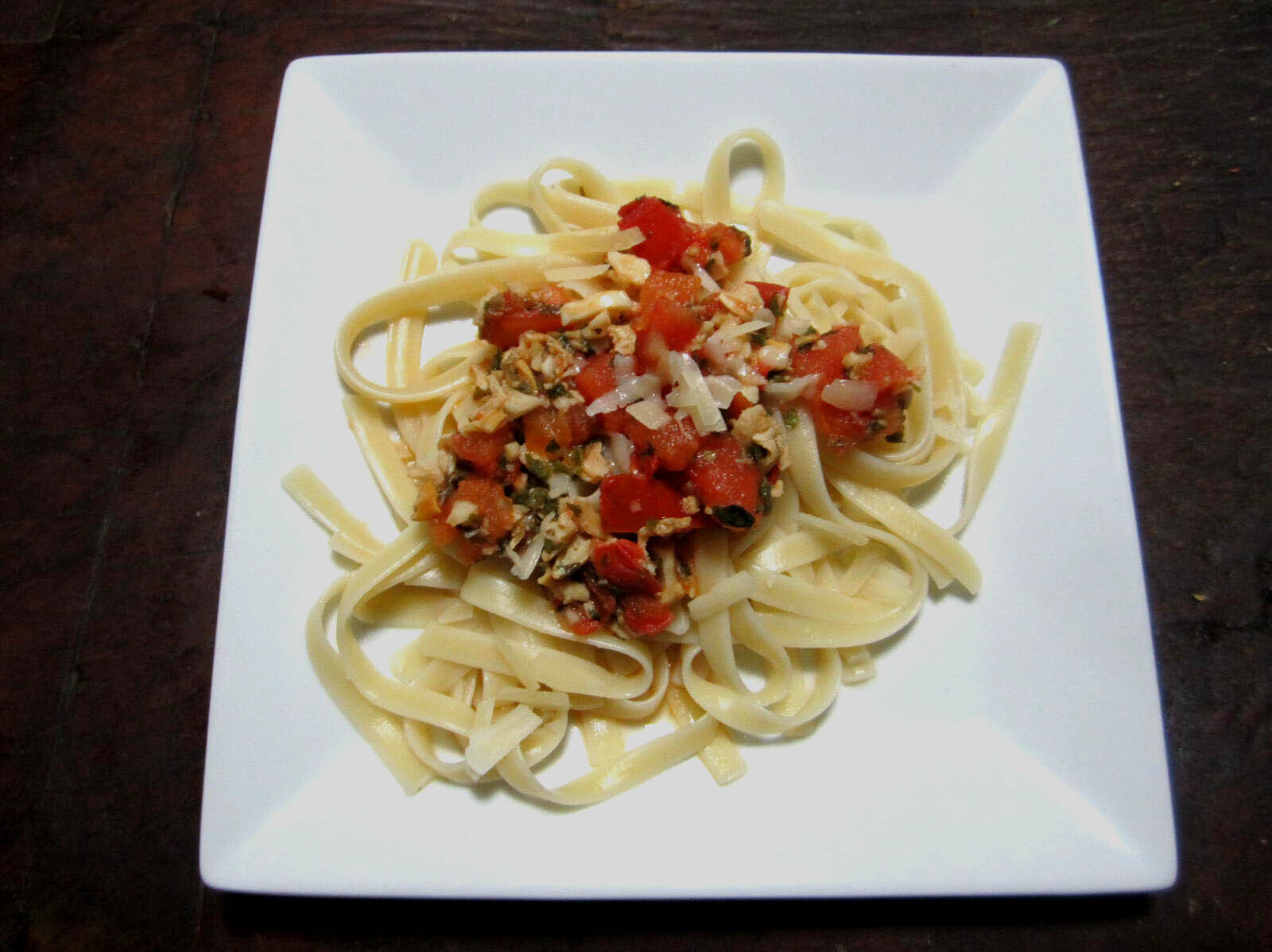 Pasta with red clam sauce